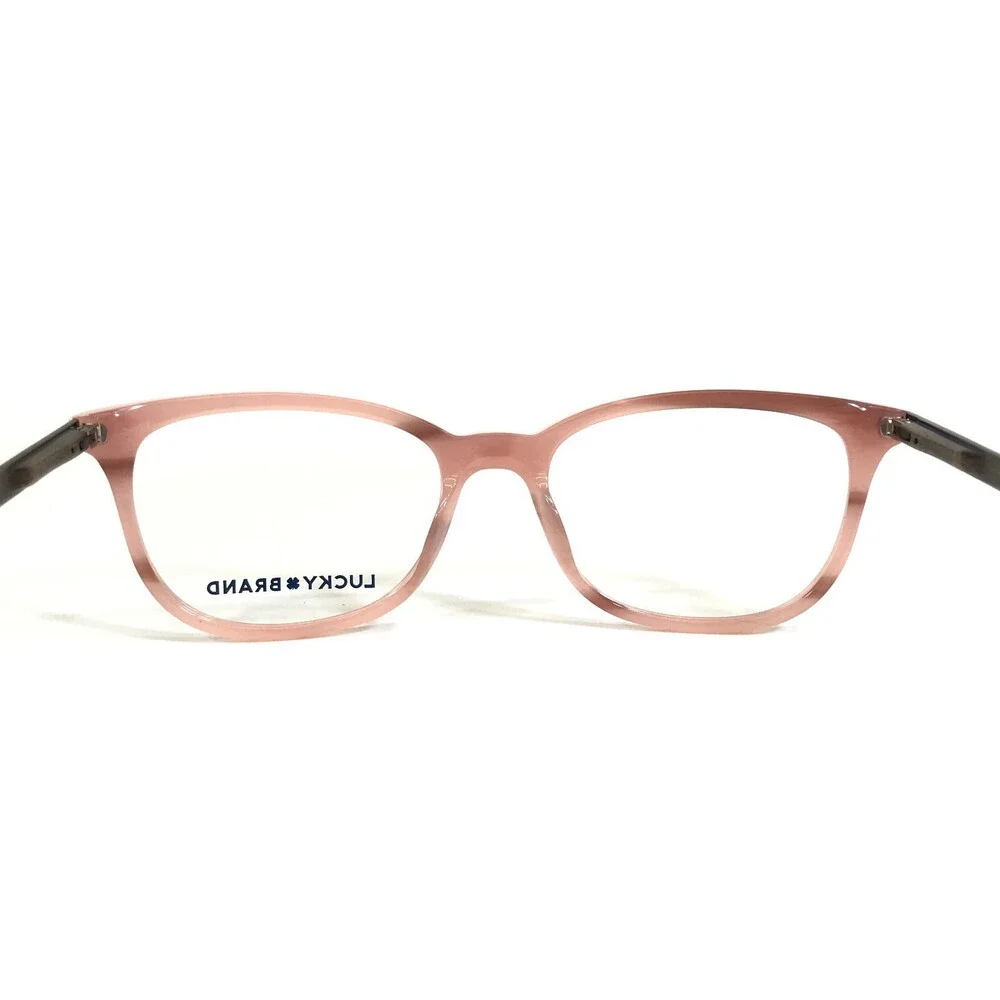 Lucky Brand Eyeglasses Frames D221 PINK HORN Gold Square Full Rim 52-17-140